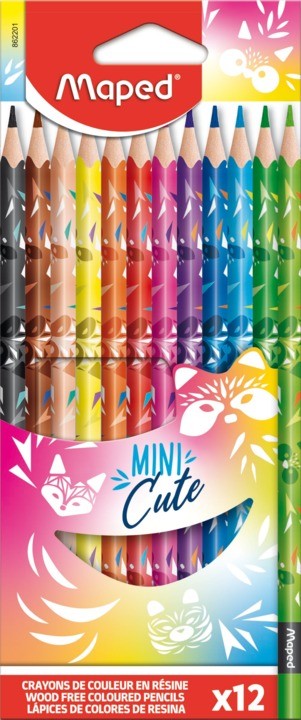 LAPIS DE COR 12 CORES MINI CUTE MAPED