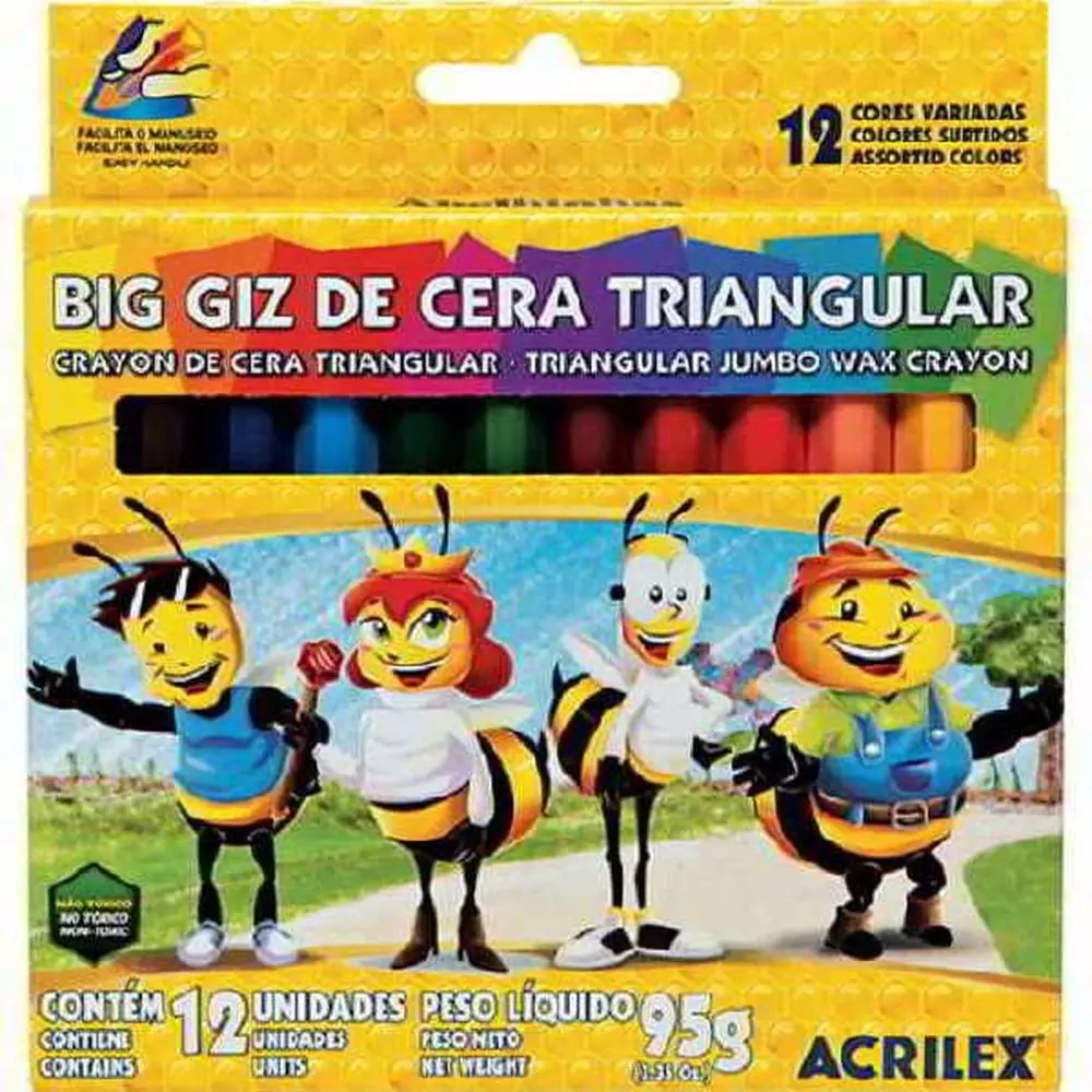 BIG GIZ DE CERA TRIANG. ACRILEX C12