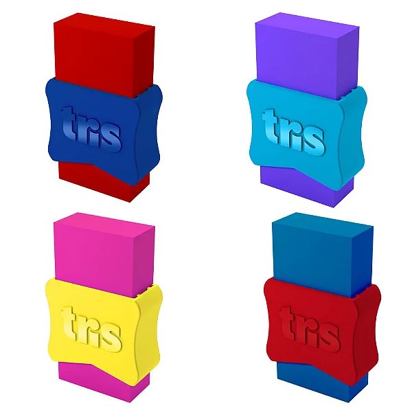 BORRACHA TRIS SCOOL NEON
