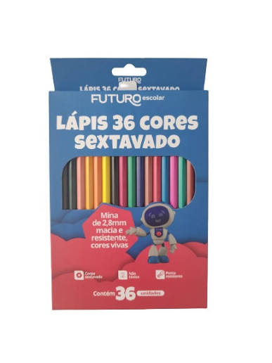 LAPIS DE COR 36 CORES SEXTAVADO FUTURO