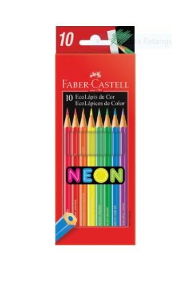 LAPIS DE COR 10 CORES NEON FABER 