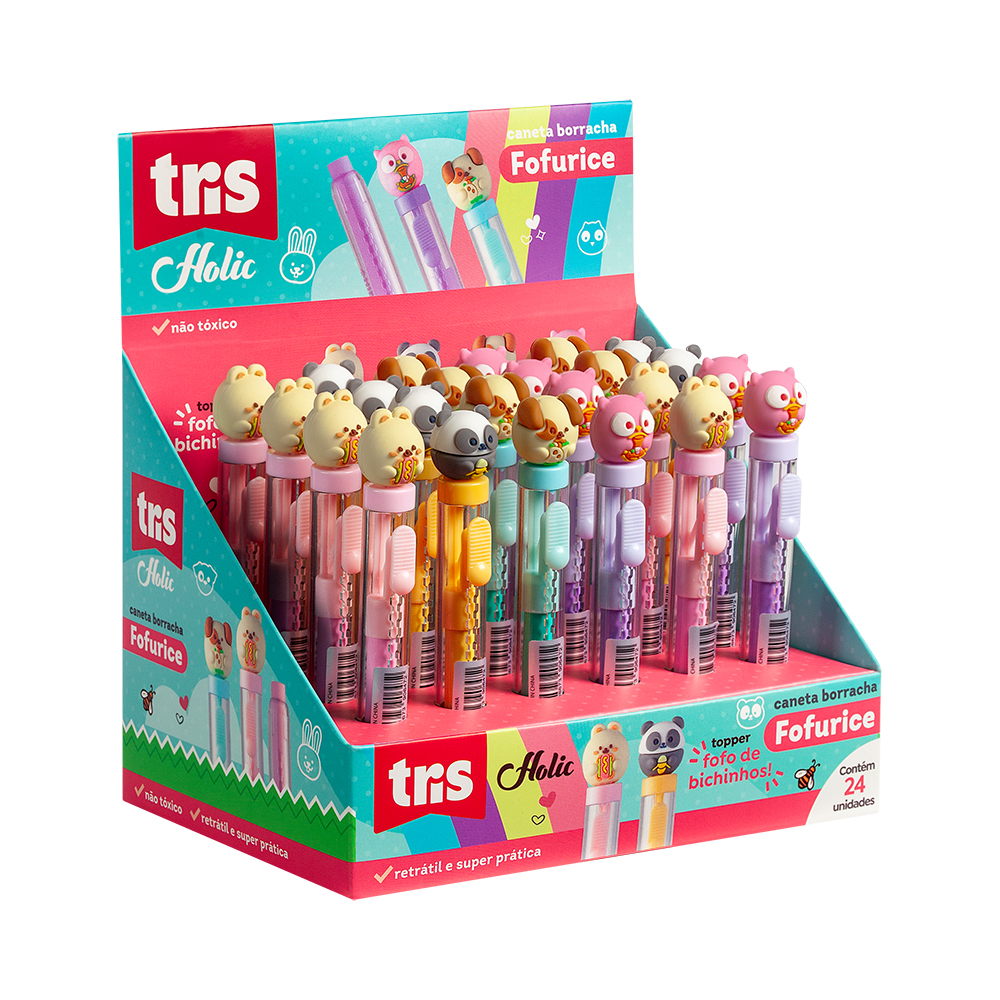 BORRACHA CANETA TRIS HOLIC FOF 