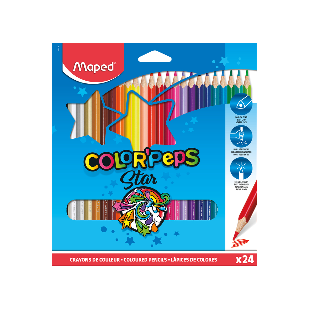 LAPIS DE COR 24 CORES COLORP STAR MAPED 