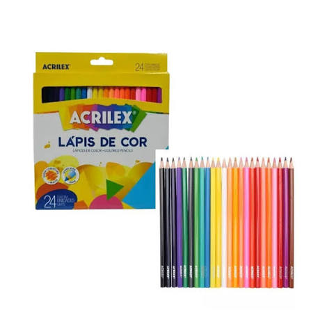LAPIS DE COR 24 CORES ACRILEX