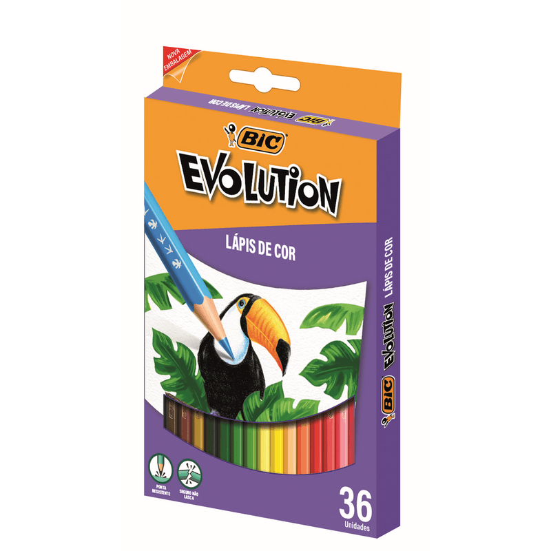 LAPIS DE COR 36 CORES EVOLUTION BIC