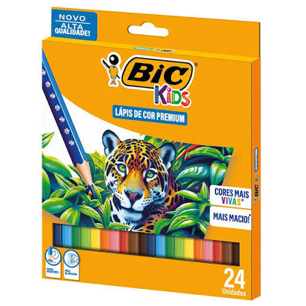 LAPIS DE COR 24 CORES KIDS BIC
