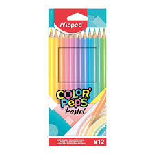 LAPIS DE COR 12 CORES COLOR PASTEL MAPED