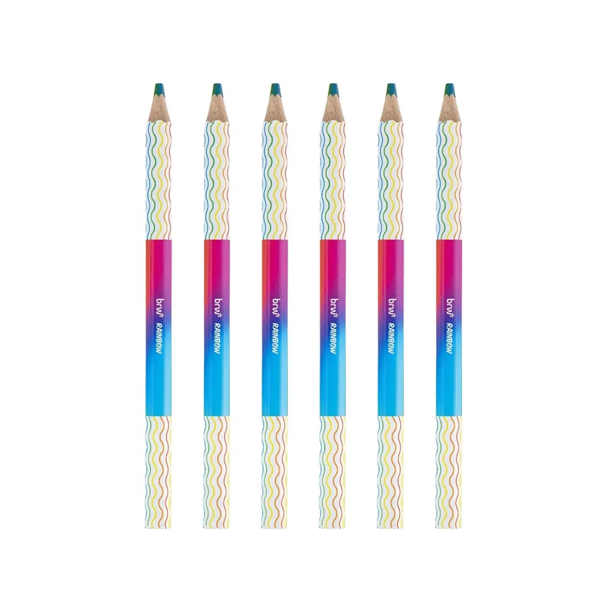 LAPIS DE COR DE MADEIRA RAINBOW BRW