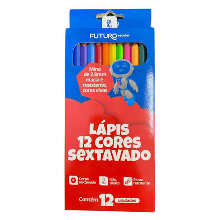 LAPIS DE COR 12 CORES MADEIRA FUTURO